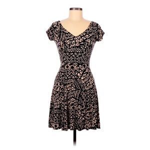 Monteau black and tan mini dress